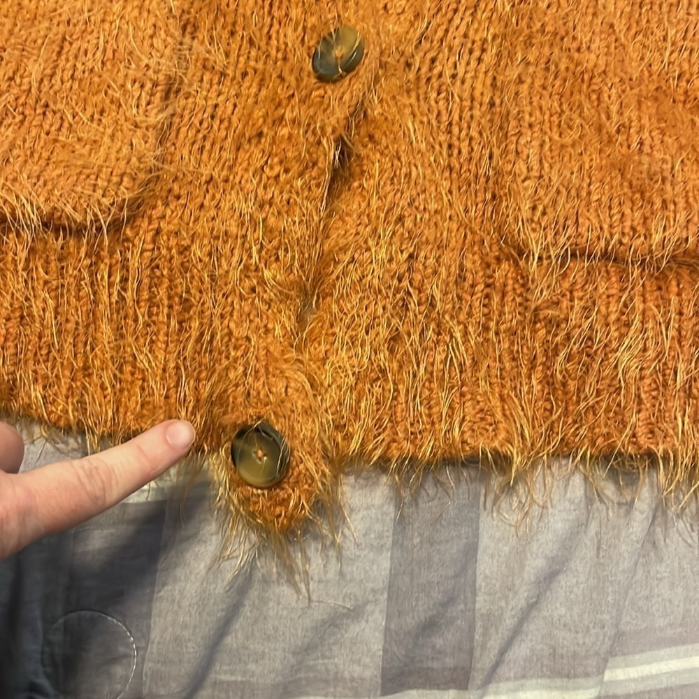 Free People Nevermind Cardigan Sweater Button Up Cider Burnt Orange Size XS - Picture 17 of 17